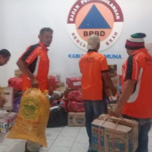 posko penitipan barang bantuan