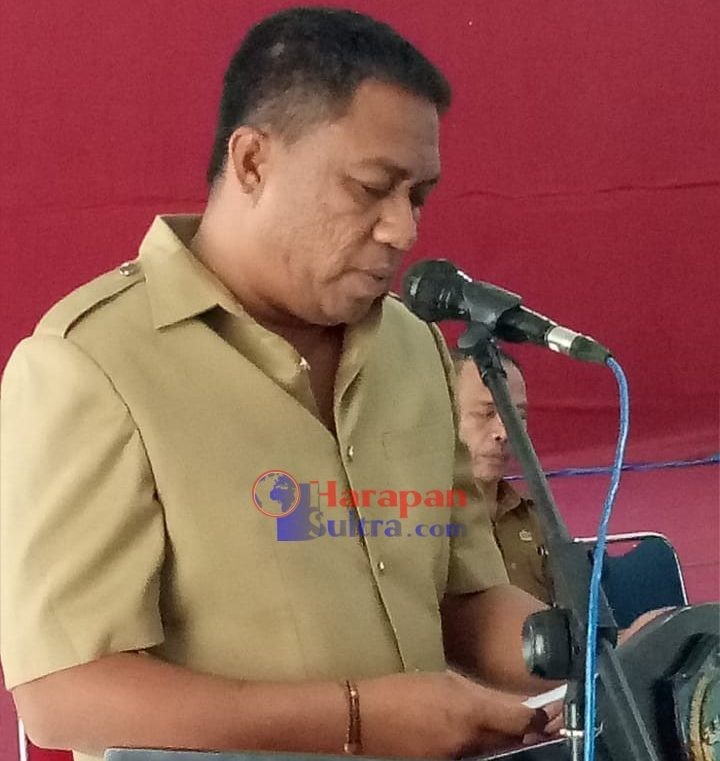 Plt. Bupati Busel. H. La Ode Arusani saat menyampaikan sambutan dihadapan sidang Paripurna DPRD