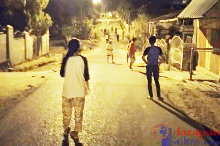 Aksi Tawuran atar Pemuda dan Remaja di Lorong Peka, Kota Raha