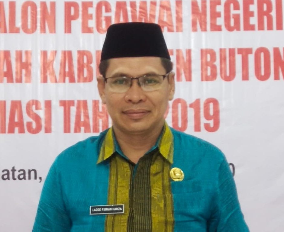 Kepala Badan Kepegawaian dan Pengembangan Sumber Daya Manusia (BKPSDM) Kabupaten Buton Selatan, La Ode Firman Hamza, S.Pd., MM