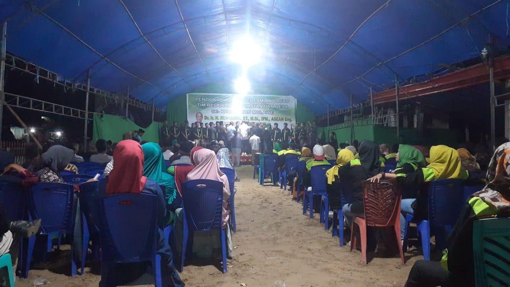 Suasana Pengukuhan Tim Relawan Kecamatan dan Desa se Kecamatan Molawe