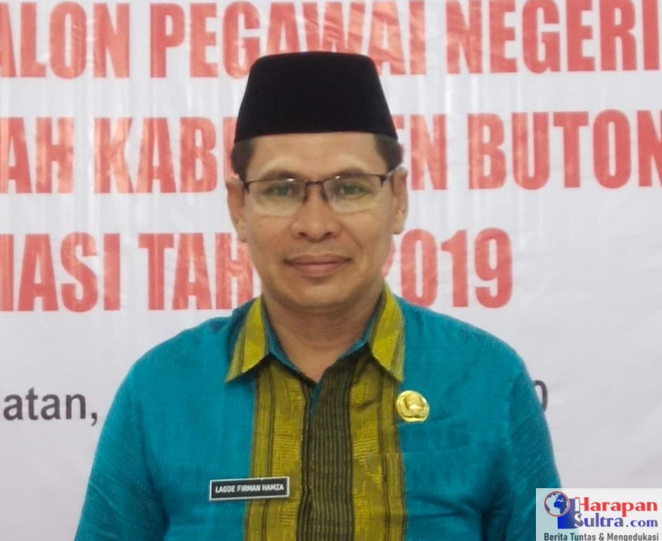 Kepala Badan Kepegawaian dan Pengembangan Sumber Daya Manusia (BKPSDM) Kabupaten Buton Selatan, La Ode Firman Hamza, S.Pd., MM