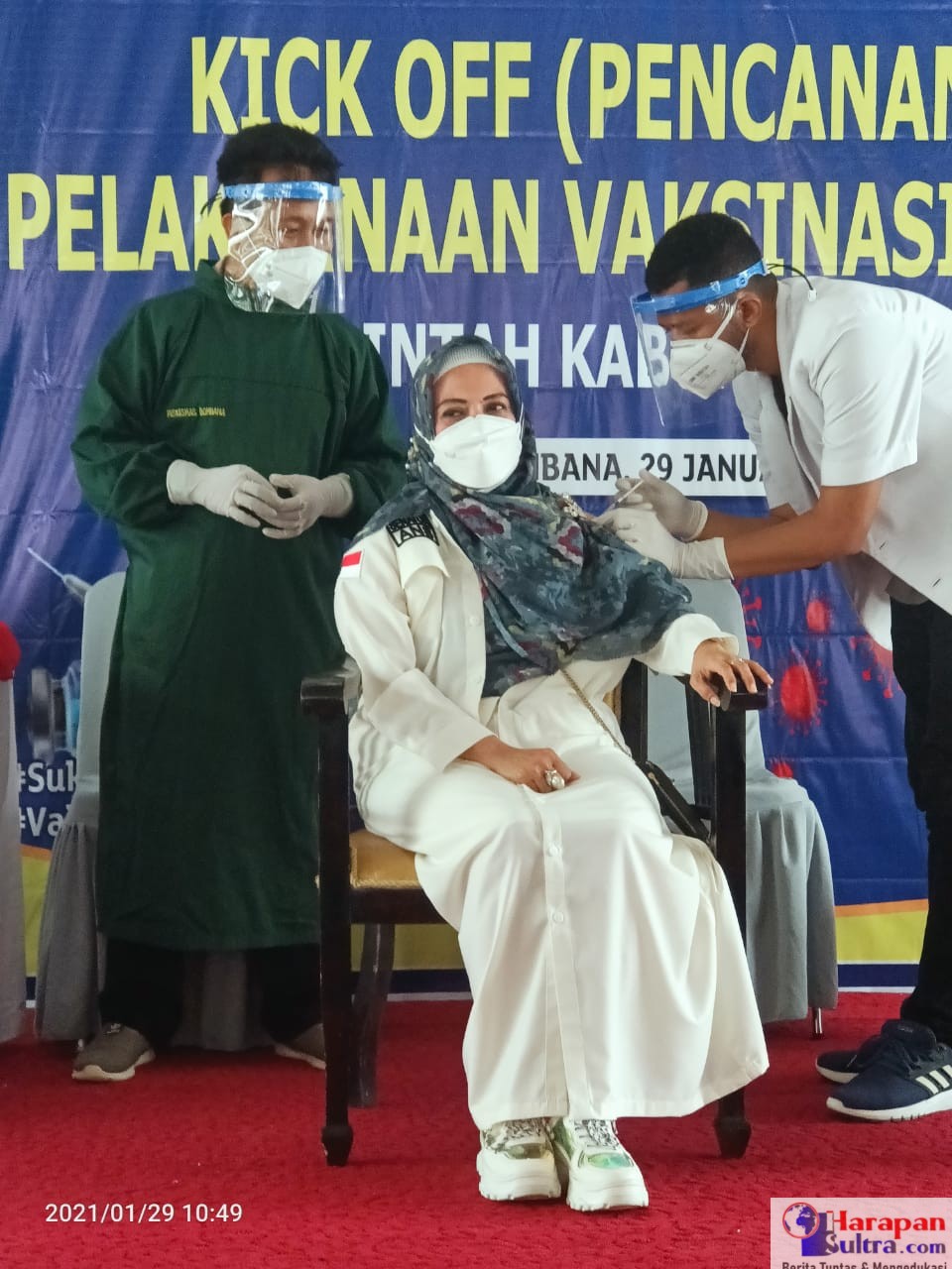Andi Nirwana Sebbu (ANS) saat di vaksin covid-19