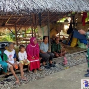 Serda TNI Salahudin saat Sosialisai kepada warga binaannya