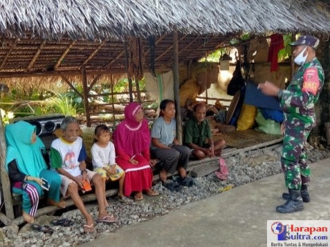 Serda TNI Salahudin saat Sosialisai kepada warga binaannya