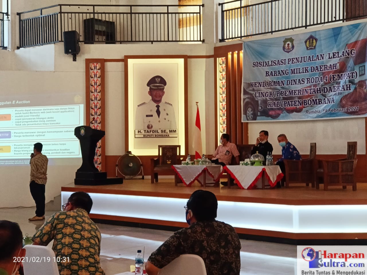 Sosialisasi pelaksanaan lelang kendaraan dinas roda empat secara online