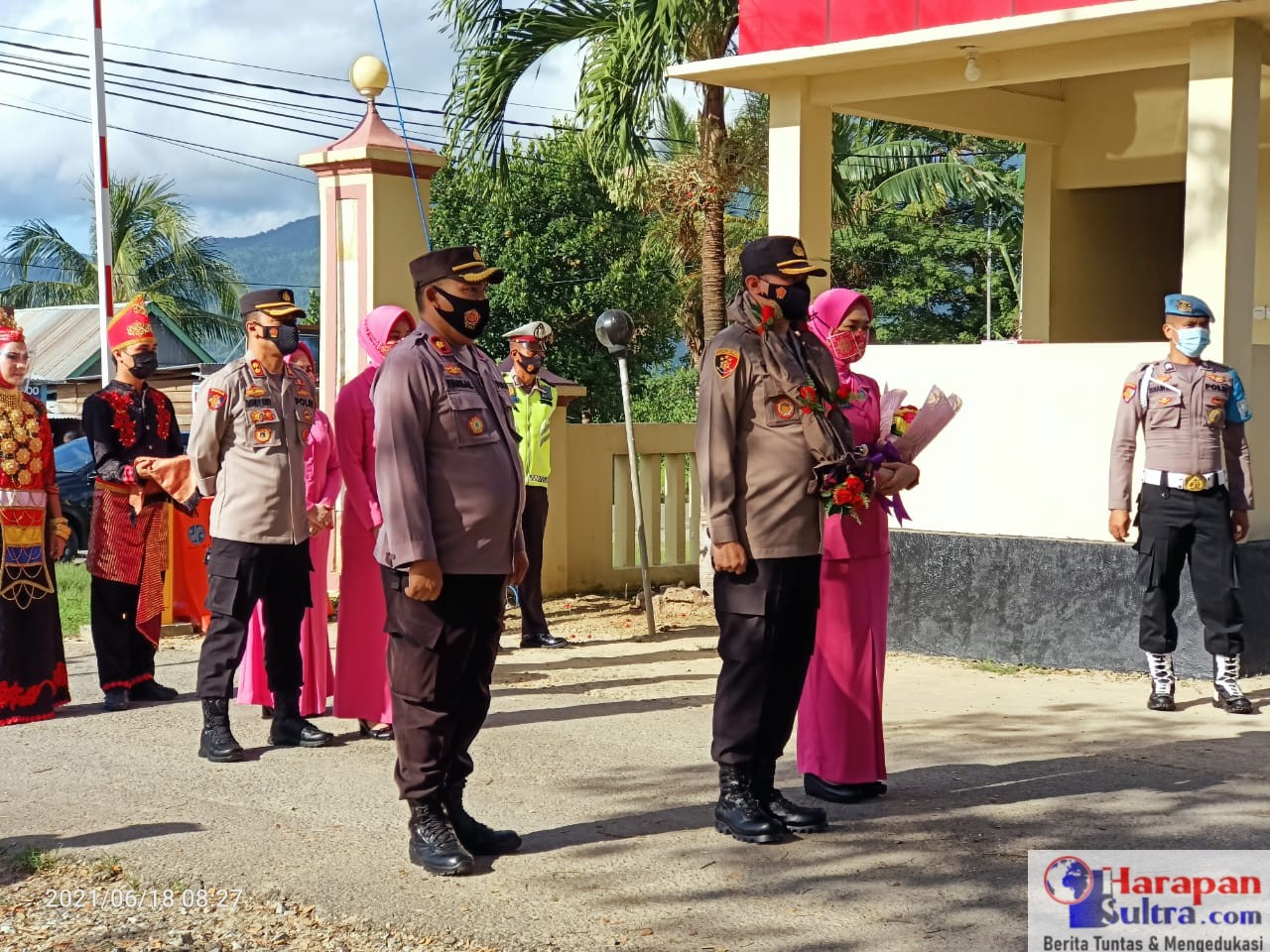 Penyambutan Kapolres Bombana AKBP Tedy Arief Soelistiyo ,S.I.K, MH