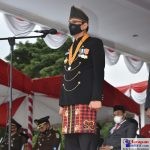 Bupati Bombana, H. Tafdil Saat menjadi Inspektur upacara HUT-RI tingkat Kabupaten Bombana
