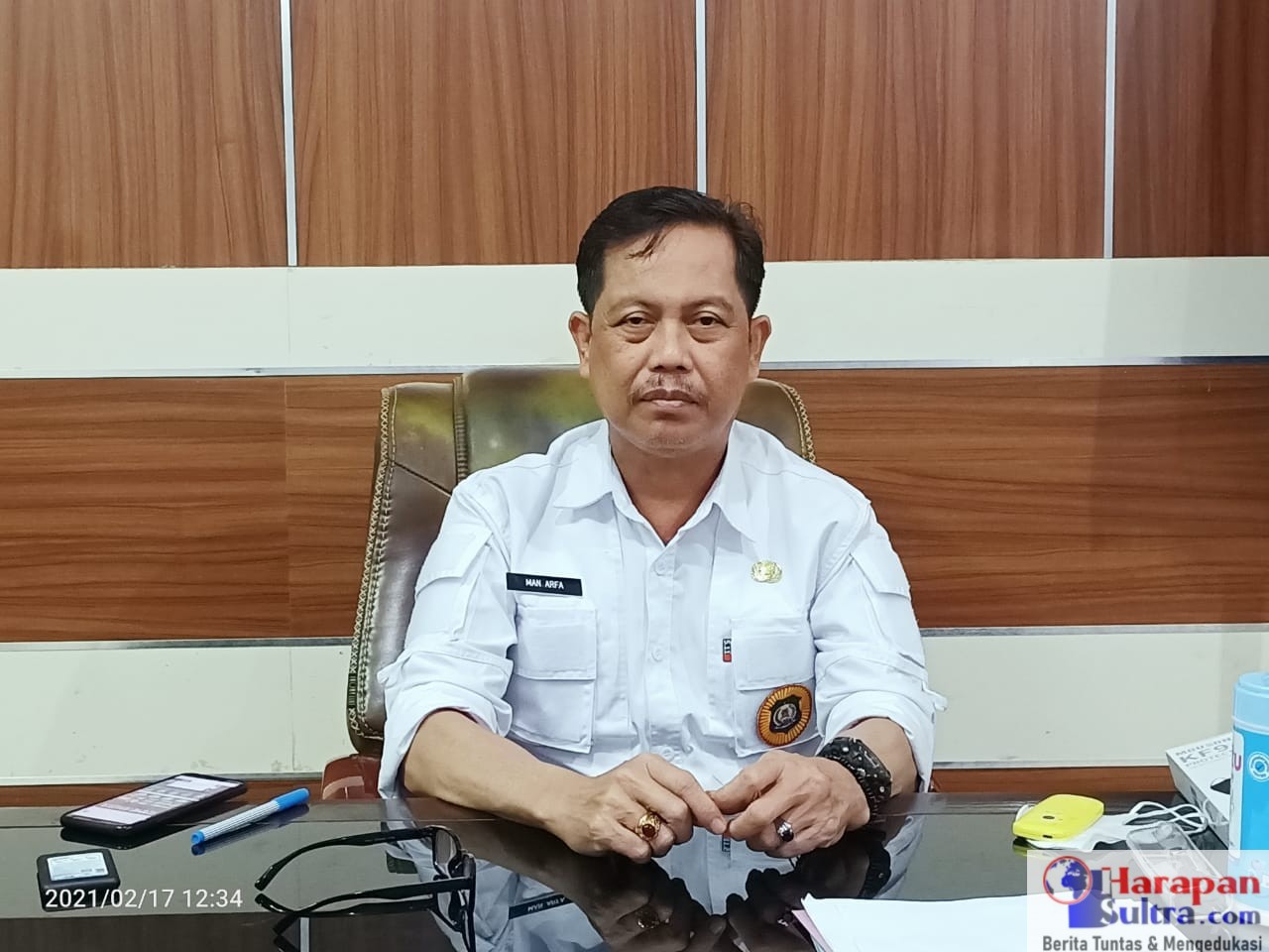 Sekretaris Daerah Bombana, Drs. Man Arfa, M.Si