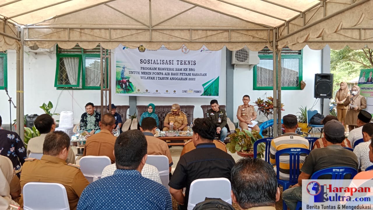 Penyaluran Mesin Pompa Air di Kantor Dinas Pertanian