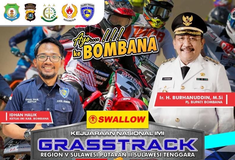 Ketua IMI Bombana, Idhan Khalik [Kiri] dan PJ.Bupati Bombana, Ir.H.Burhanuddin,M.Si [Kanan]