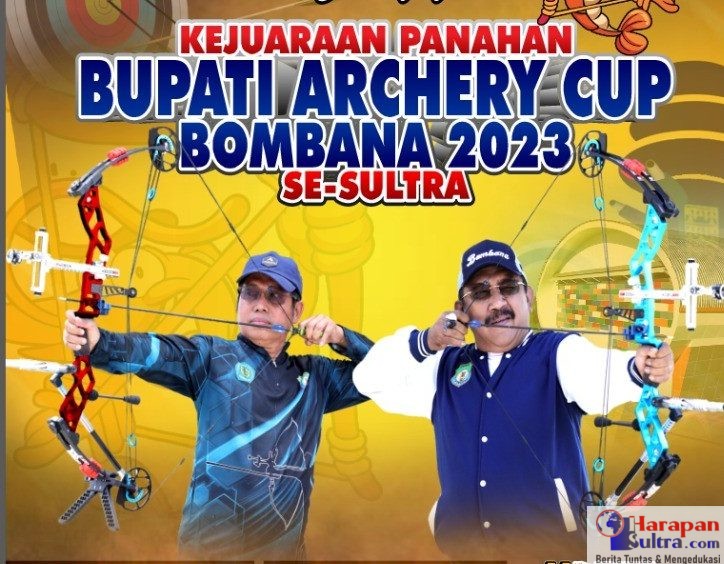 Ketua Perpani Bombana, Makmur Darwis [Kiri] dan PJ. Bupati Bombana. Burhanuddin [kanan]