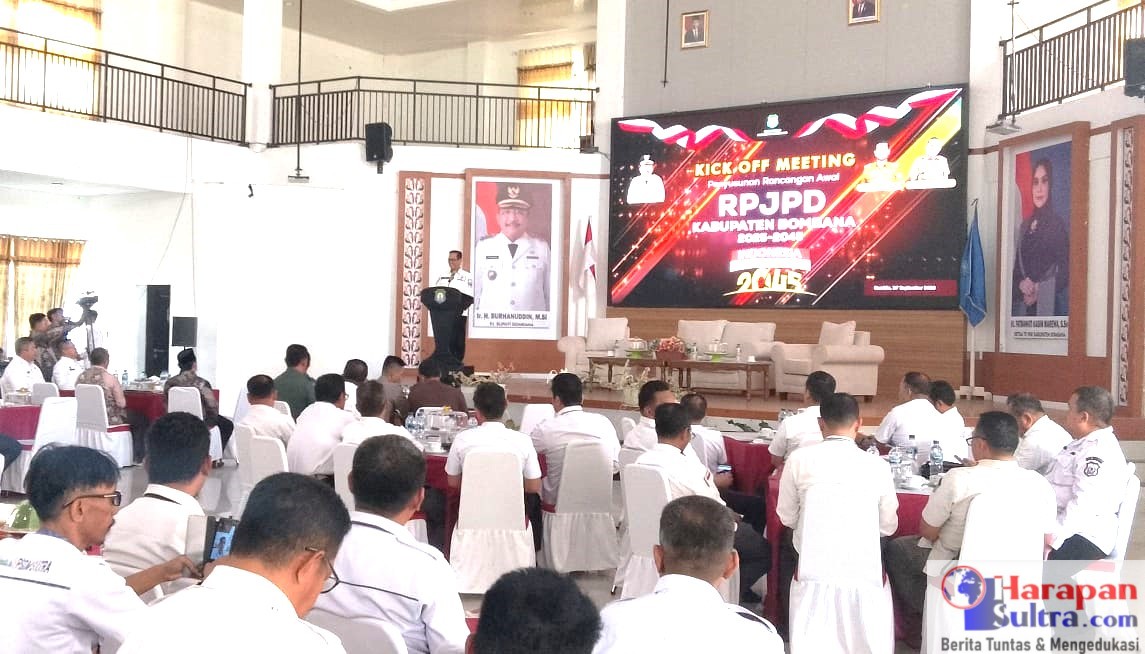 Sekda Bombana Man Arfa saat menyampaikan sambutan mewakili Pj. Bupati Bombana