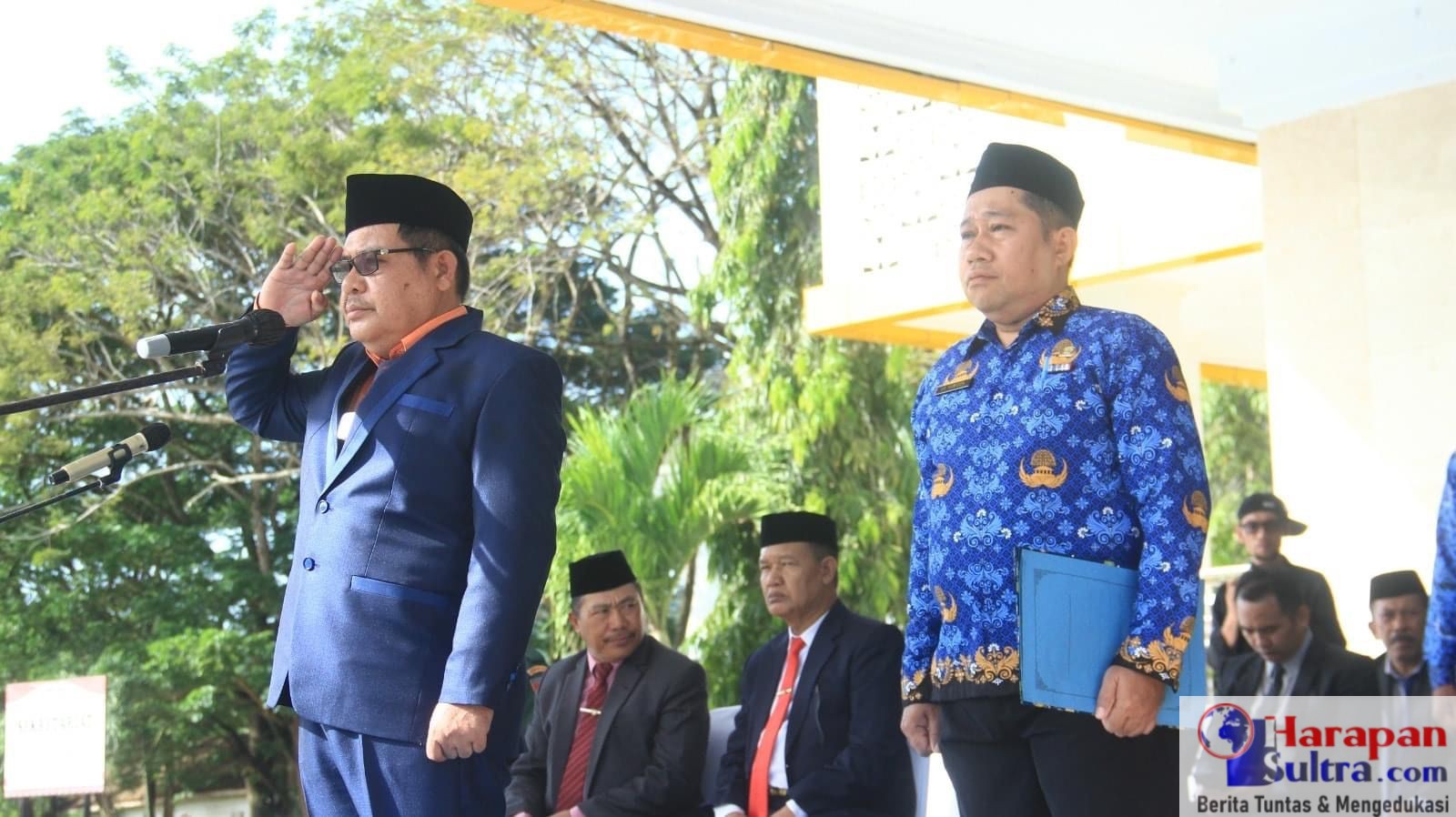 Asisten Administrasi Pemerintahan & Kesra, Drs. Abdul Rahman, M.Si, Saat Menjadi Pimpinan Upacara Harlah Pancasila 2023