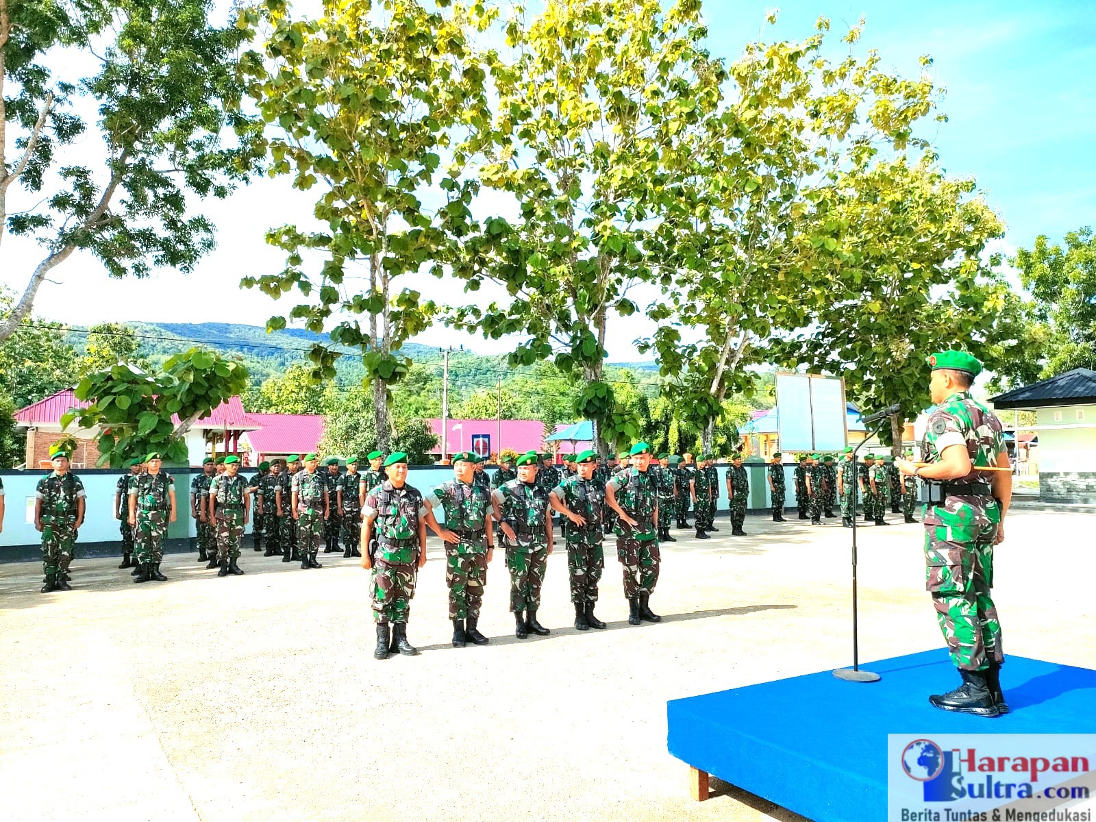 Suasana Apel Kesiapan Personil Kodim Bombana jelang Pemilu 2024