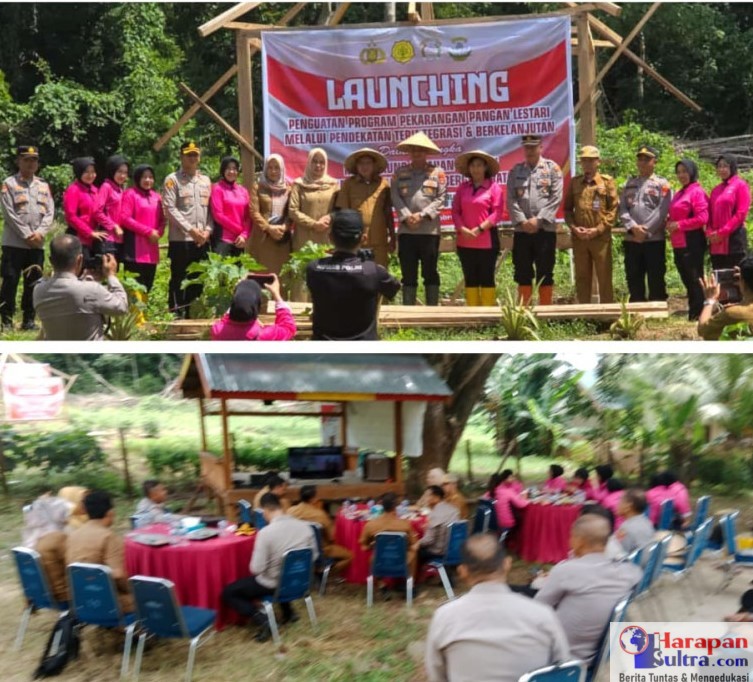 Launching Penguatan Program Pekarangan Pangan Lestari (P2L) yang digelar di Polres Bombana
