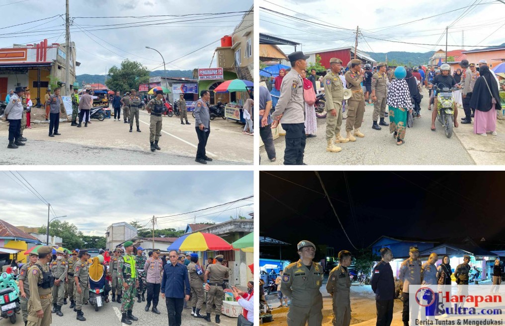 Satpol PP Bombana saat bersiap menertibkan Pasar Ilegal