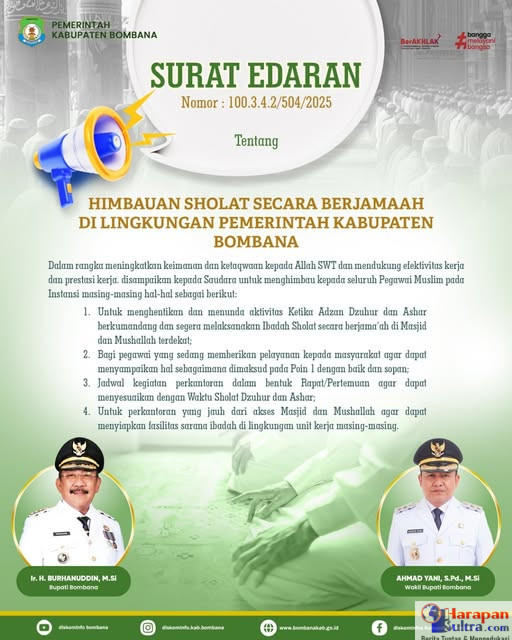 surat edaran Bupati Bombana