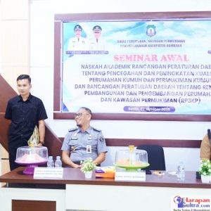 Dinas Perkim Bombana gelar seminar awal penyusunan naskah akademik Ranperda pencegahan dan peningkatan kualitas perumahan kumuh serta RP3KP sebagai langkah penguatan kebijakan permukiman berkelanjutan. Dinas Perkim Bombana gelar seminar awal penyusunan naskah akademik Ranperda pencegahan dan peningkatan kualitas perumahan kumuh serta RP3KP sebagai langkah penguatan kebijakan permukiman berkelanjutan.