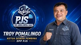 Troy Evelon Pomalingo Ketua Dewan Pembina Pro Jurnalis Media Siber (PJS)